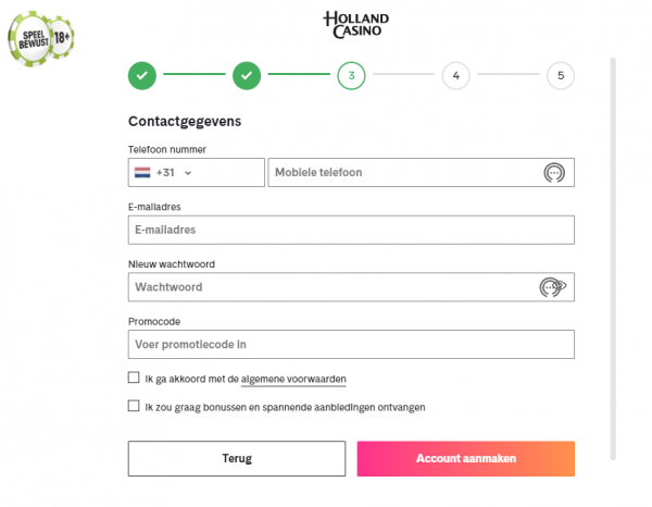 Contactgegevens Holland Casino Online